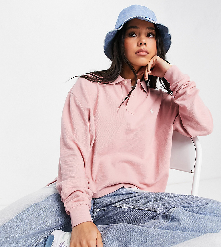 Polo Ralph Lauren x ASOS exclusive collab cropped polo shirt in pink