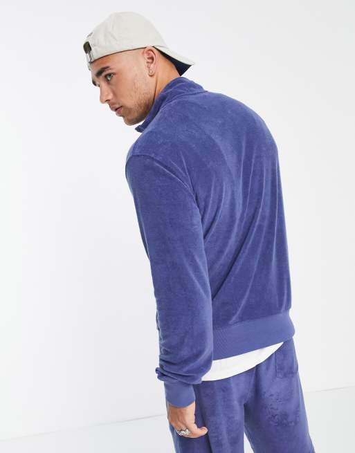 Polo Ralph Lauren x ASOS exclusive collab half zip sweatshirt with small circle logo in navy, 4 of 4