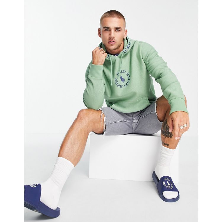 Polo Ralph Lauren x ASOS exclusive collab hoodie with chest and hood logo  taping in green | ASOS