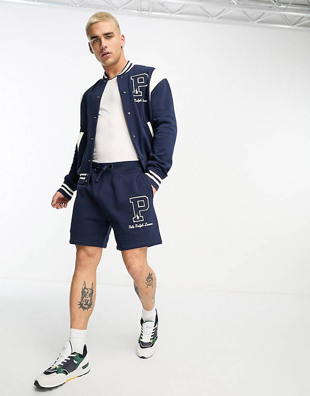 Polo Ralph Lauren - x asos exclusive collab jersey shorts in navy with logo