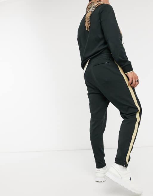 Polo Sport Ralph Lauren PANT UNISEX - Tracksuit bottoms - polo  black/gold/black 