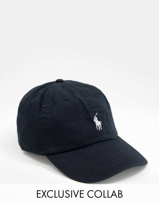 Polo Ralph Lauren x ASOS – Exclusive Collab – Kappe in Schwarz mit Logoschriftzug