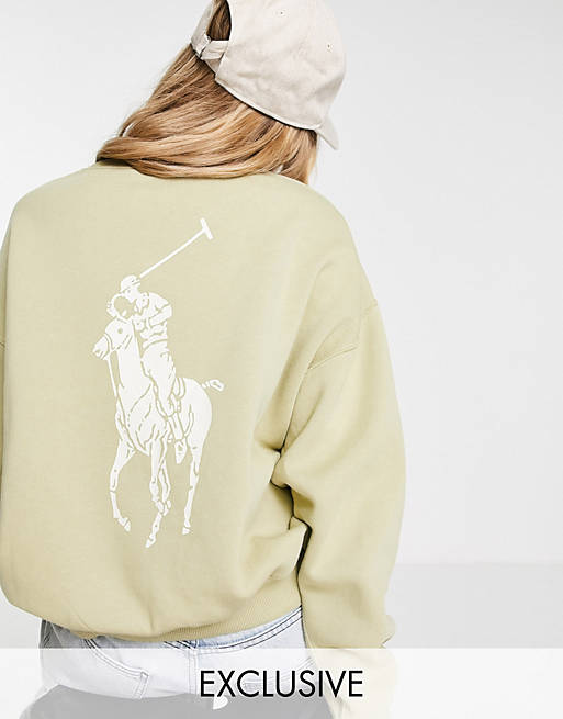 Polo Ralph Lauren x ASOS exclusive collab large logo sweatshirt in sage