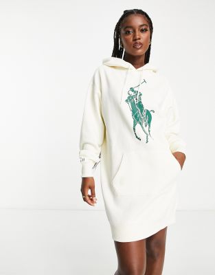 Polo Ralph Lauren x ASOS exclusive collab lightweight hoodie dress in cream ASOS