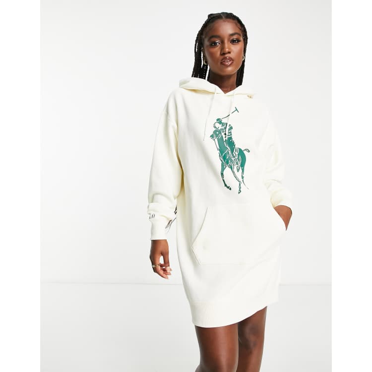 Polo Ralph Lauren x ASOS exclusive collab lightweight hoodie dress in cream