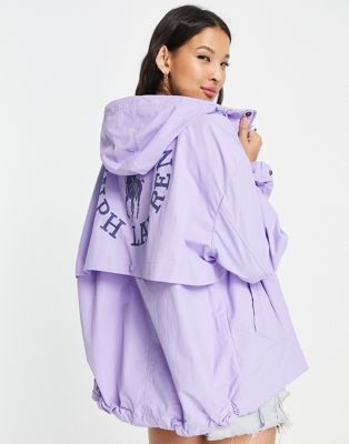 Polo Ralph Lauren x ASOS exclusive collab logo back nylon hooded jacket in lavender