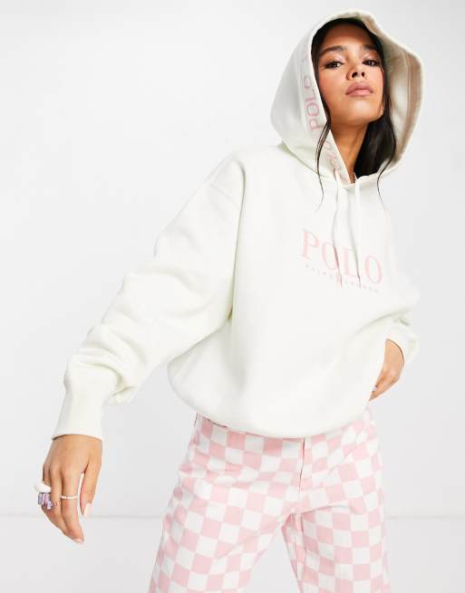 Polo Ralph Lauren x ASOS exclusive collab logo hoodie in cream