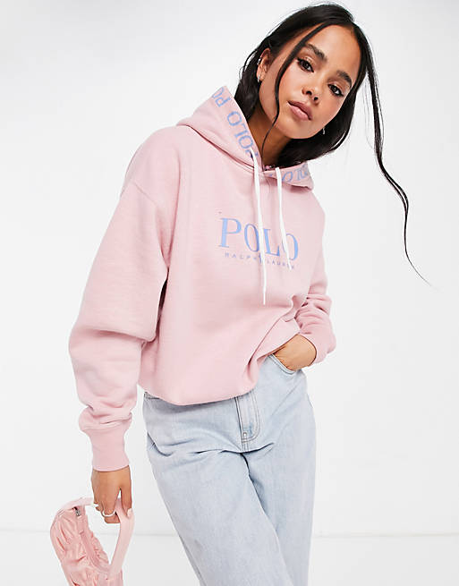 Polo Ralph Lauren x ASOS exclusive collab logo hoodie in pink | ASOS