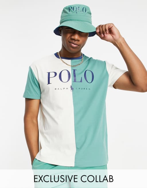 Polo Ralph Lauren x ASOS exclusive collab logo t-shirt in cream & green |  ASOS