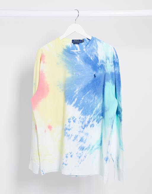 Polo Ralph Lauren x ASOS exclusive collab long sleeve t-shirt in tie dye  with logo | ASOS