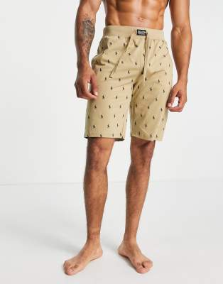 polo all over print shorts