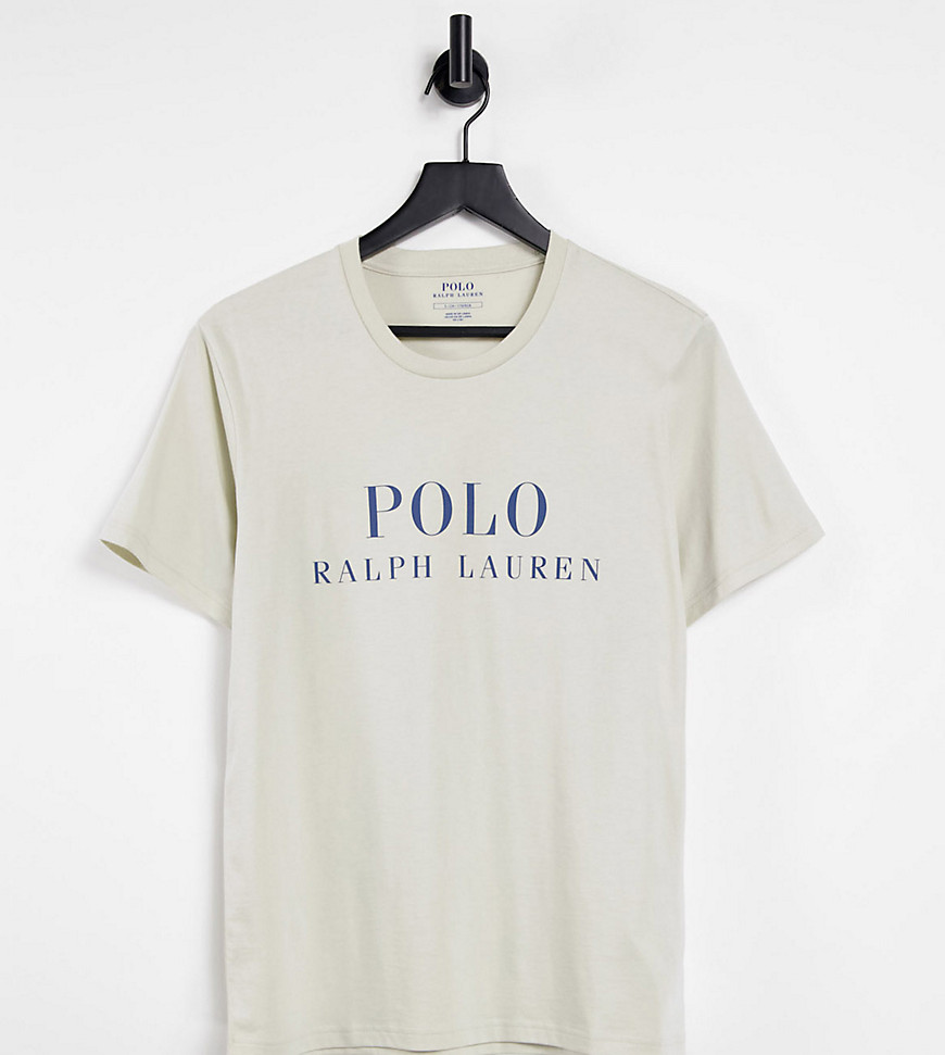Polo Ralph Lauren x ASOS exclusive collab lounge t-shirt in beige with chest logo-Neutral