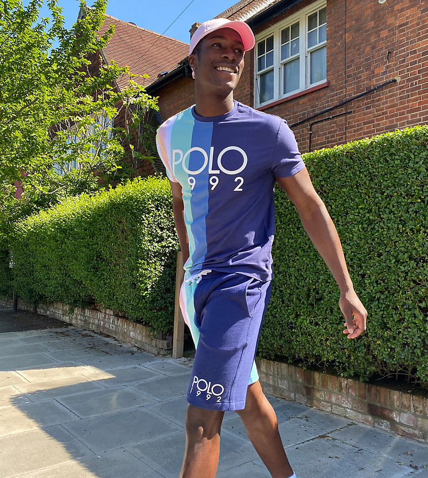 Polo Ralph Lauren x ASOS Exclusive Collab – Marinblå randig t-shirt med klassisk passform och logga