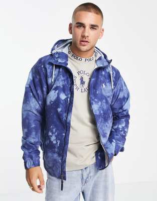 Polo Ralph Lauren x ASOS exclusive collab packable windbreaker with back print circle logo in navy tie dye - ASOS Price Checker