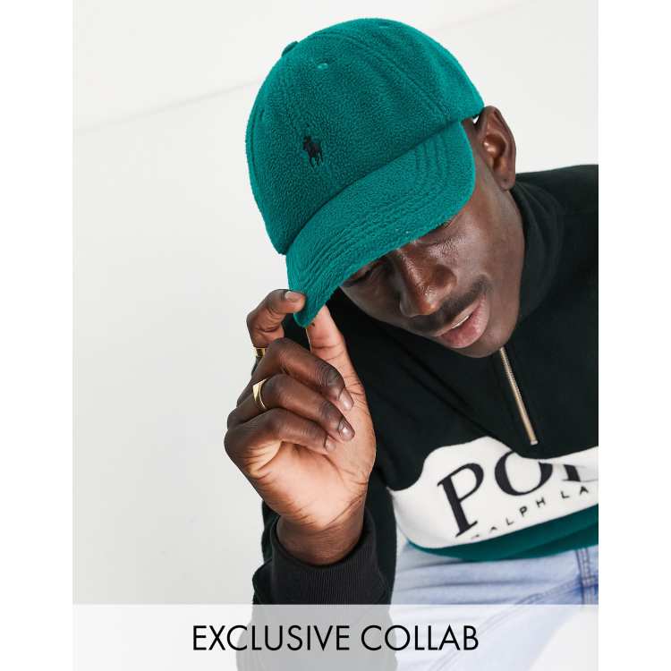 Polo Ralph Lauren x ASOS exclusive collab polar fleece cap in green with pony logo ASOS