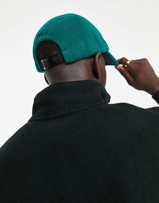 Polo Ralph Lauren x ASOS exclusive collab polar fleece cap in green with  pony logo | ASOS