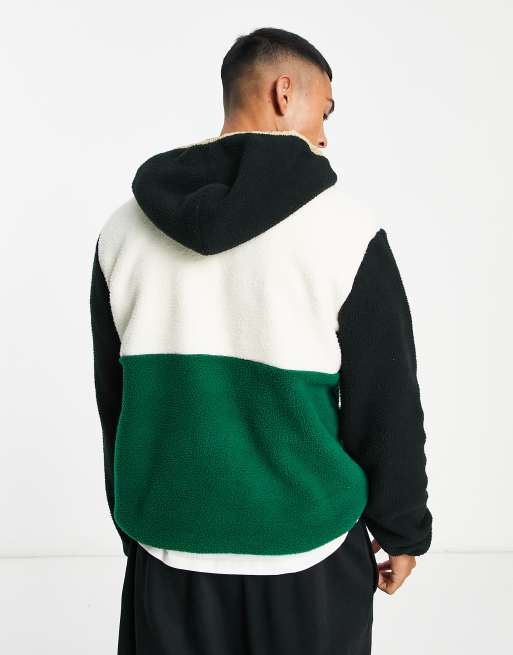 Polo Ralph Lauren x ASOS exclusive collab polar fleece half zip hoodie in  cream color block