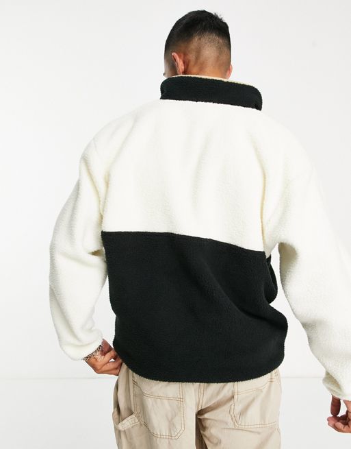 Polo Ralph Lauren x ASOS exclusive collab polar fleece half zip in cream  with pockets | ASOS