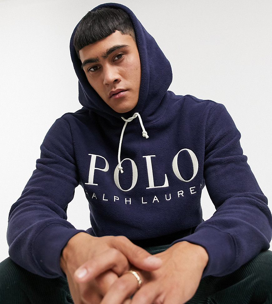 Polo Ralph Lauren x ASOS exclusive collab polar fleece hoodie in navy with chest logo