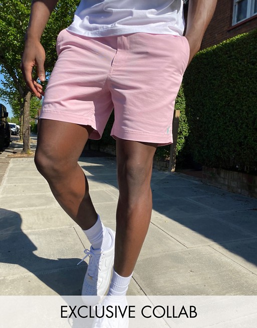 Polo Ralph Lauren x ASOS exclusive collab prepster short in pink with logo