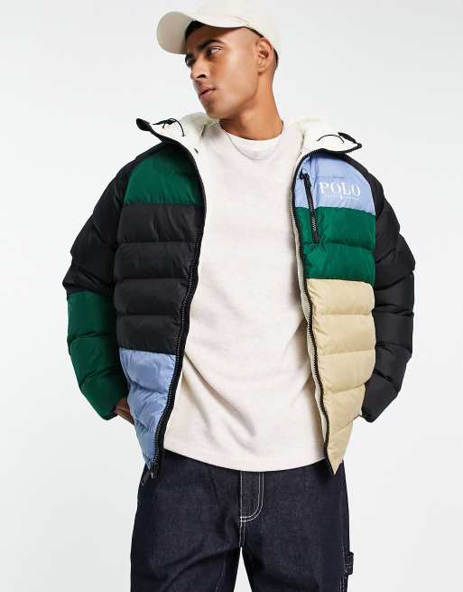 Polo Ralph Lauren x ASOS exclusive collab puffer jacket with hood in ...