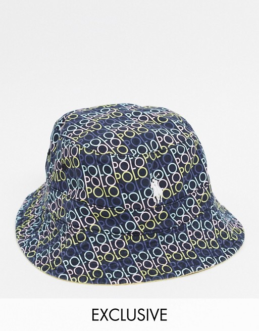 Polo Ralph Lauren x ASOS exclusive collab reversible bucket hat in black