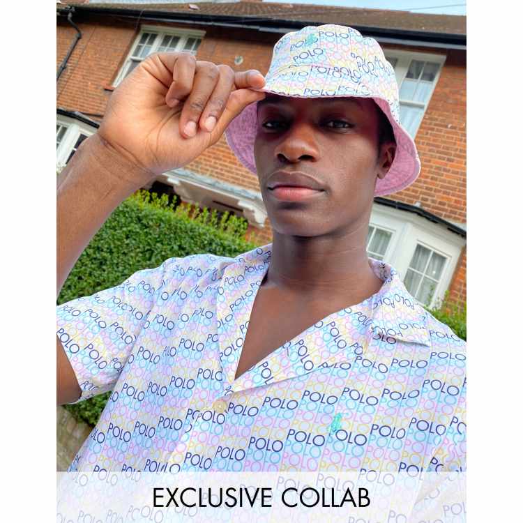 Polo Ralph Lauren Exclusive To Asos Multi Player Logo Bucket Hat in Pink  for Men