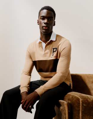 Polo Ralph Lauren x ASOS - Exclusive Collab - Rugby-Hemd in Hellbraun mit Logo-Brown