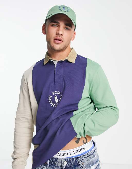 Polo Ralph Lauren x ASOS exclusive collab rugby polo shirt with chest  circle logo in vertical stripe | ASOS