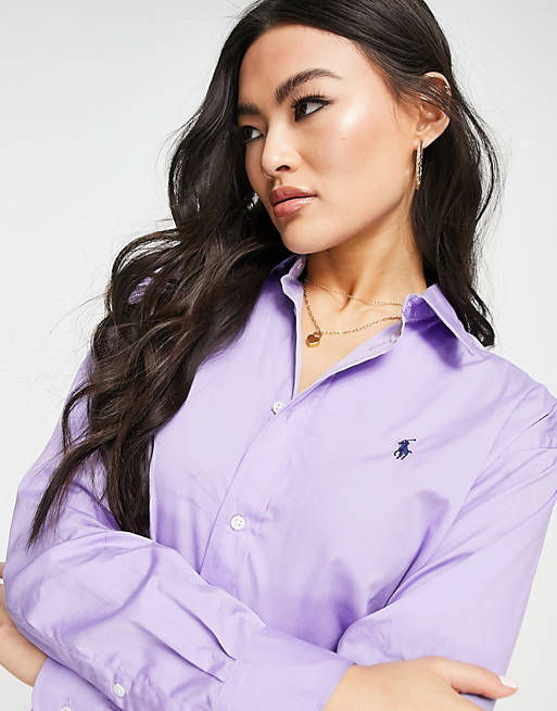 Ralph Lauren x exclusive collab shirt dress in lavender | ASOS