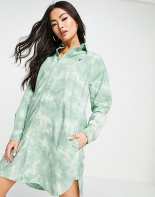Polo Ralph Lauren x ASOS exclusive collab shirt dress in tie dye print