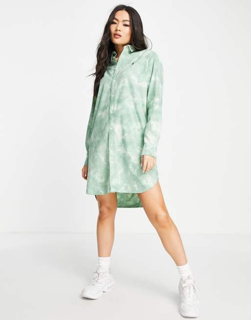 Polo Ralph Lauren x ASOS exclusive collab shirt dress in tie dye print |  ASOS