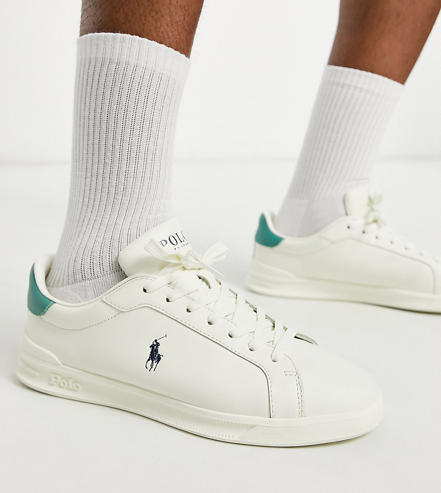 Polo Ralph Lauren x ASOS exclusive collab sneakers in cream with pony logo-White