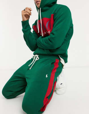 green polo sweatpants