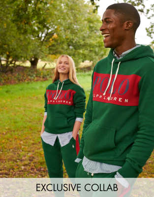 green polo sweatpants