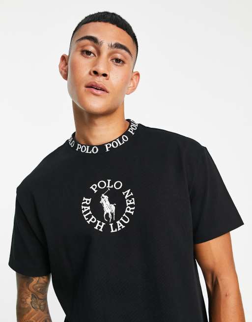 Polo Ralph Lauren x ASOS exclusive collab t-shirt in black with chest  circle logo