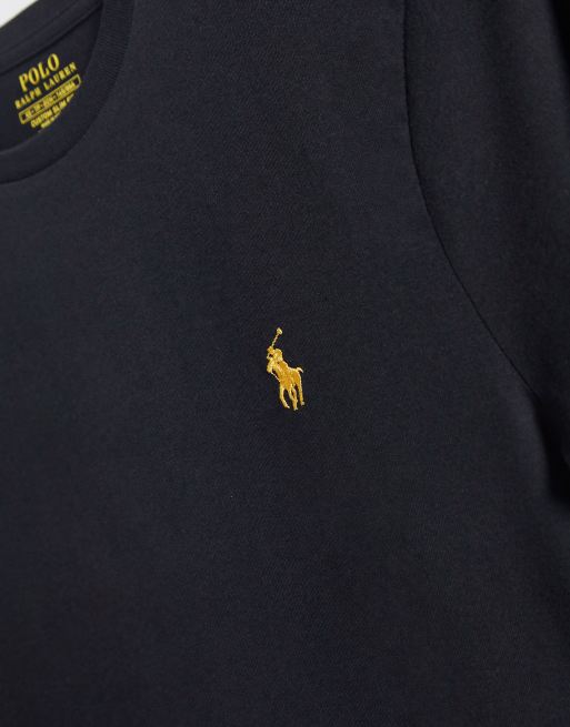 Polo Ralph Lauren x ASOS exclusive collab t shirt in black with gold logo