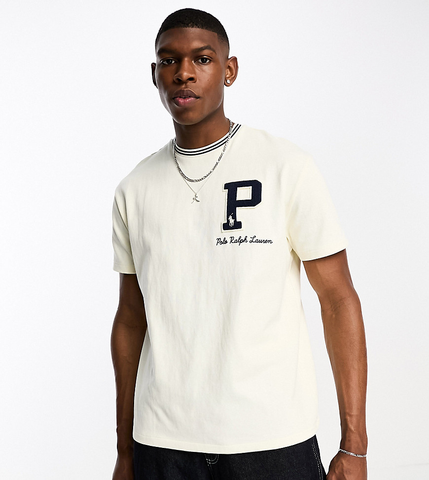 Polo Ralph Lauren x ASOS exclusive collab t-shirt in cream with logo-White