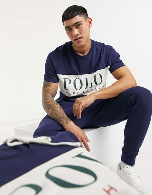 Polo Ralph Lauren x ASOS exclusive collab t-shirt in navy with chest panel  logo | ASOS