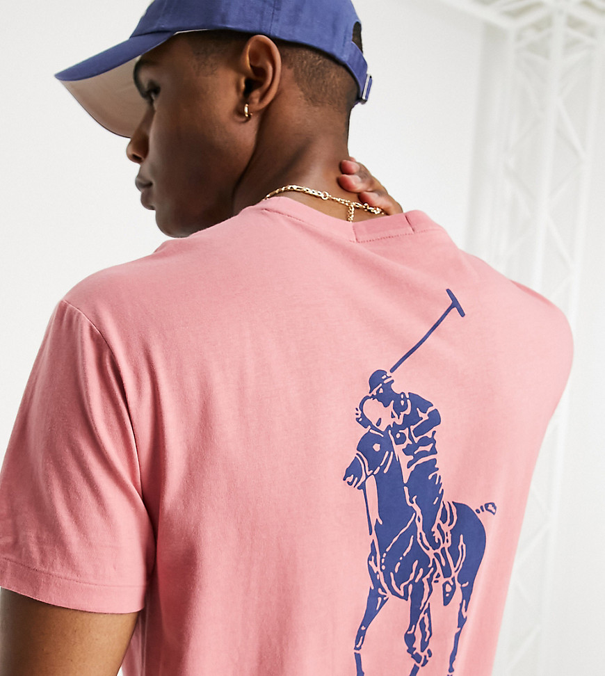 Polo Ralph Lauren X Asos Exclusive Collab T-shirt In Pink With Backprint Pony Logo
