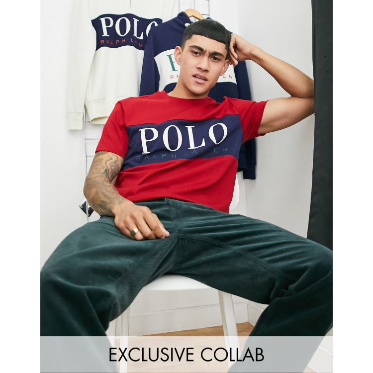 Polo Ralph Lauren x ASOS exclusive collab hoodie in green with red chest  panel