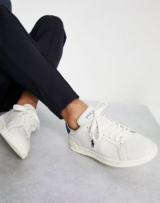 Polo Ralph Lauren x ASOS exclusive collab trainer with pony logo in cream