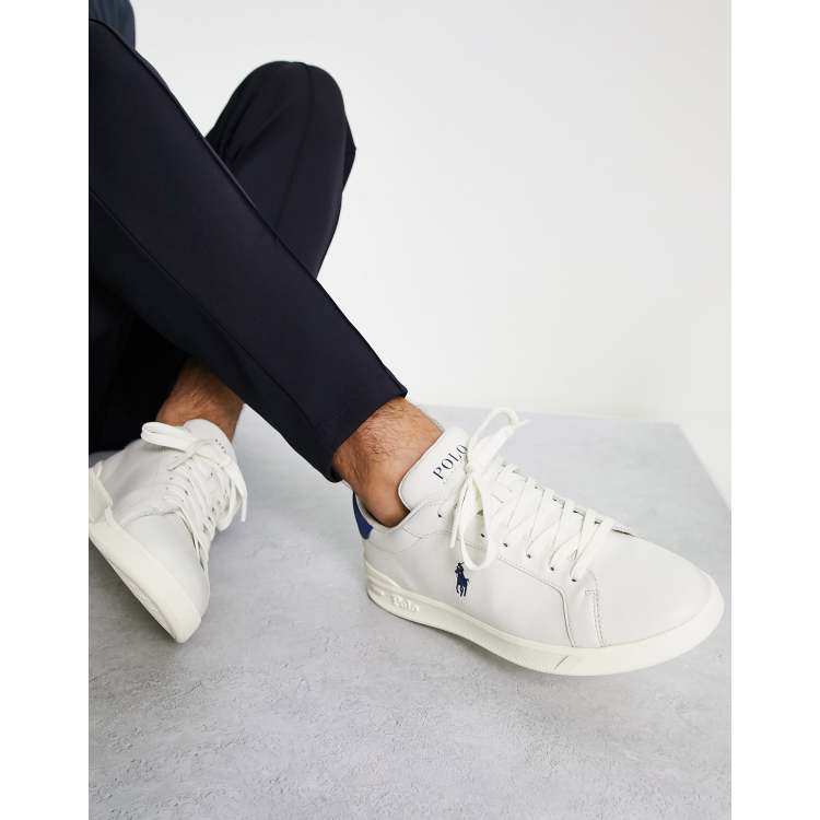 Polo Ralph Lauren x ASOS exclusive collab trainer with pony logo in cream |  ASOS