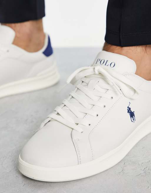 Polo Ralph Lauren x ASOS exclusive collab trainer with pony logo in cream |  ASOS