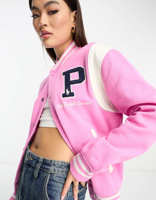 First Row Pink Varsity Jacket, Pink / L