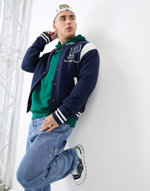 Mens polo sale varsity jacket