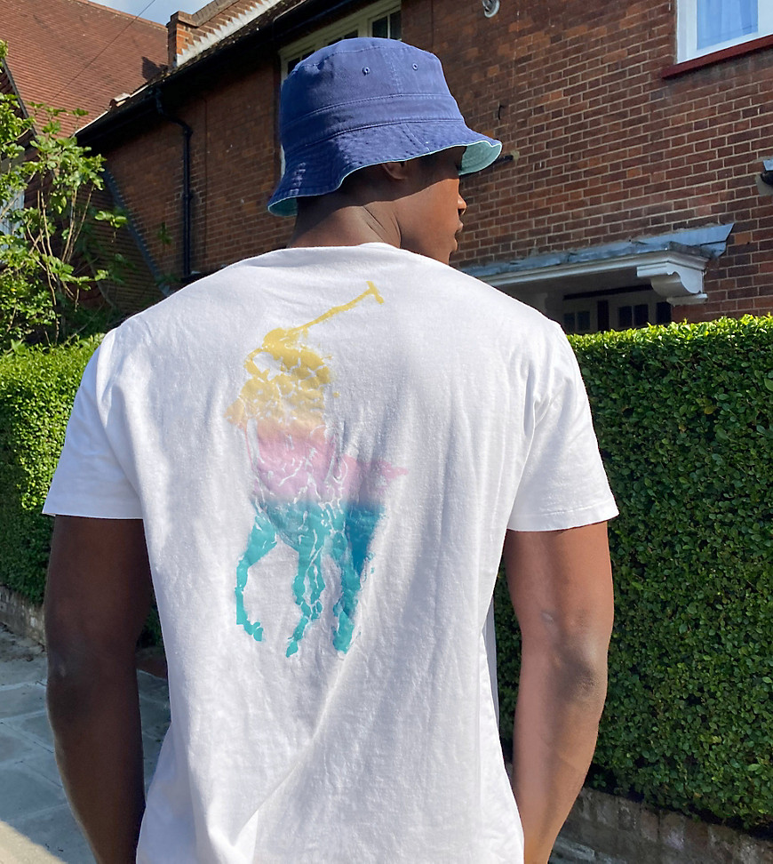 Polo Ralph Lauren x ASOS Exclusive Collab – Vit t-shirt i oversize med ponnytryck baktill