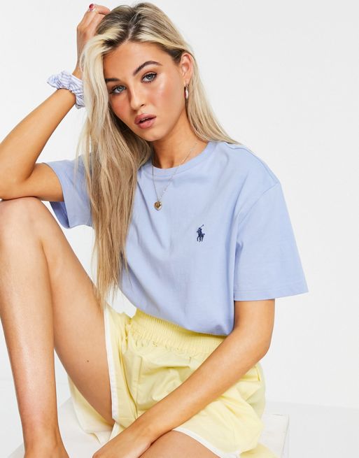 Polo Ralph Lauren x ASOS – Exklusives T-Shirt in Designer-Kooperation mit  Logoprint auf dem Rücken in Blau