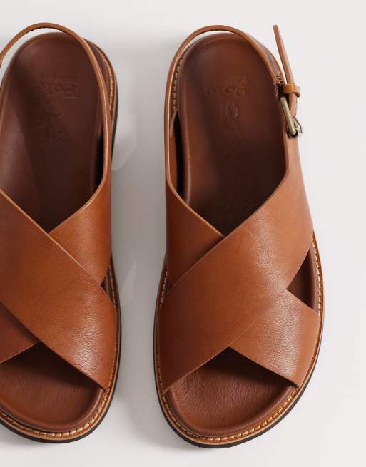 Polo Ralph Lauren – Zane – Brązowe sandały skórzane, 2 z 4