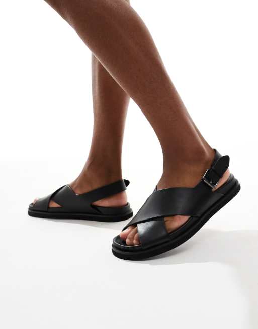 Polo Ralph Lauren - Zane - Sandales à brides croisées - Noir